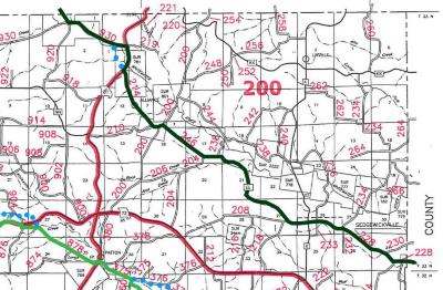 Present Road Map with Northern Route