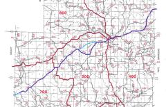 Bollinger County Map with Benge Route