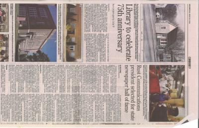 Bollinger County Library 75th Anniversary Newspaper Article