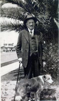 Eli Lutes and dog