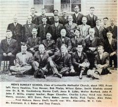 Lutesville Methodist Church - Men's Sunday School 1922