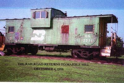 Railroad returns to Marble Hill (Old Lutesville)