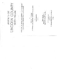 Annals of Lincoln County, North Carolinaby William L. Sherrill - A Minister of Methodist Episcopal Church South