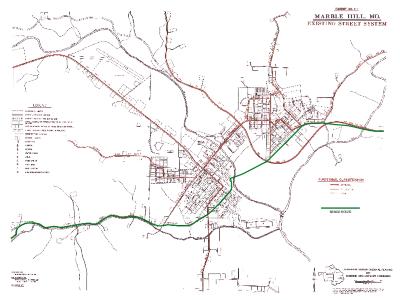 Marble Hill Street Map with Benge Route