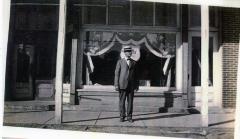 Mr. Taylor at Taylor Mercantile Store on Railroad Street