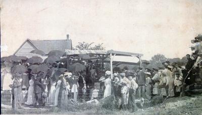 1905 Laying of corner stone - Lutesville Presbyterian Church 