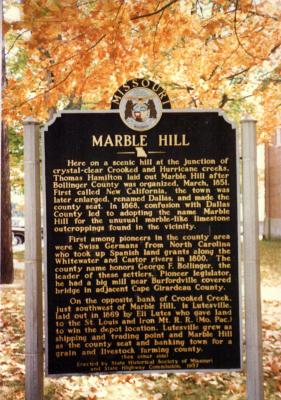Marble Hill History Sign