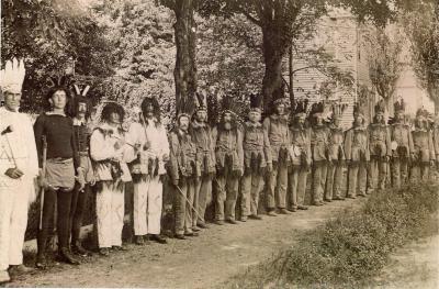 Men dressed as Native Americans