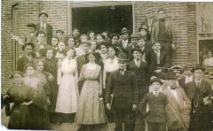 Citizens in front of Courthouse