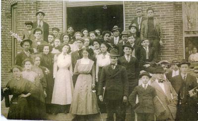 Citizens in front of Courthouse