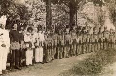 Men dressed as Native Americans