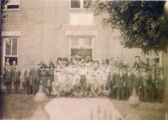 Citizens in front of Courthouse